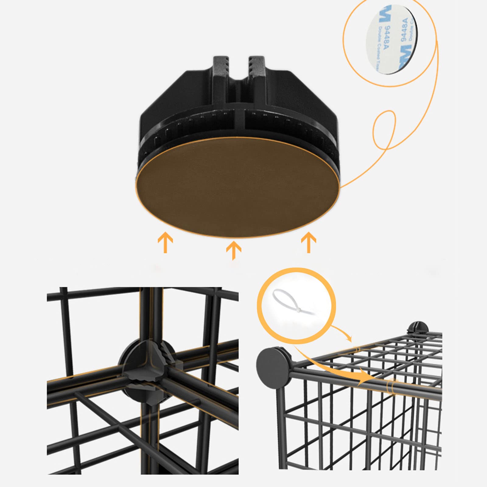 Parc pour Chat Cage à Furet Intérieur Bricolage Caisse Amovible pour 1 à 4 Chats