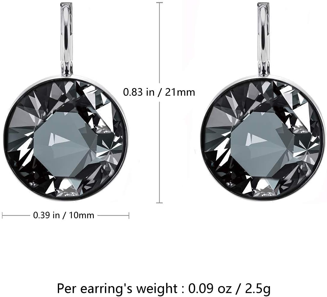 Gorgeous Solitaire Earrings for Women - Embellished with Austrian Crystals, Leverback Drop, Perfect for Any Occasion, Ideal Gifts for Women