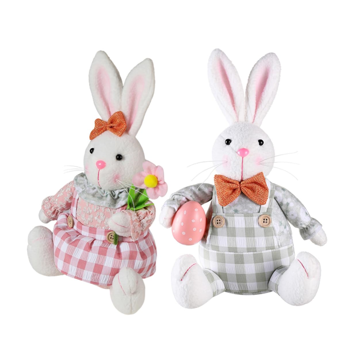 2pezzi Decorazione Pasquale Di Coniglietti Adorabili Per Decorazioni Da Tavolo e Casa Perfetti Per Atmosfere Festive e Oggetti Da Collezione
