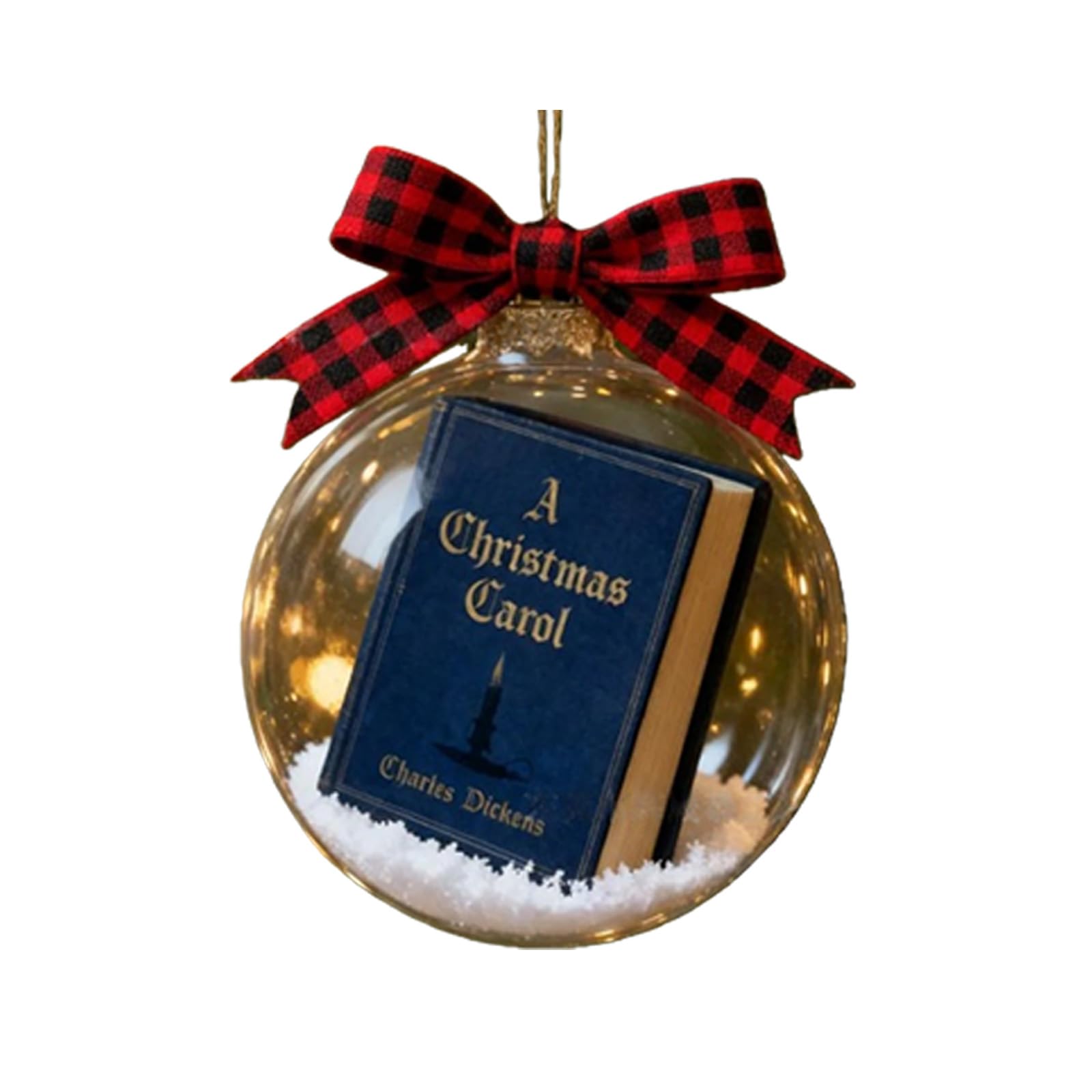 KAQNTUD Miniature Christmas Song Ornament in Book Shape Clear Acrylic Hanging Decorations for Christmas Tree Home Office Festival Parties Accessories Acrylic Christmas Tree Decoration