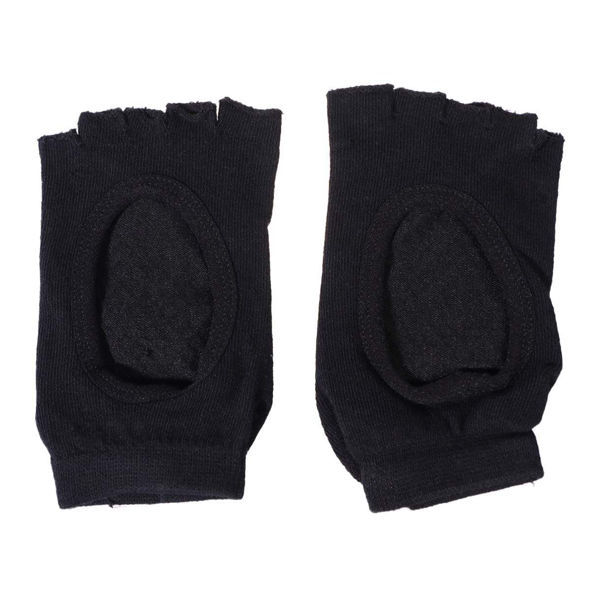 BESPORTBLE 1pair Breathable Hollow Yoga Socks for Women Non- Design Average for Fitness and Exercise Cotton Material for Workouts Black Color