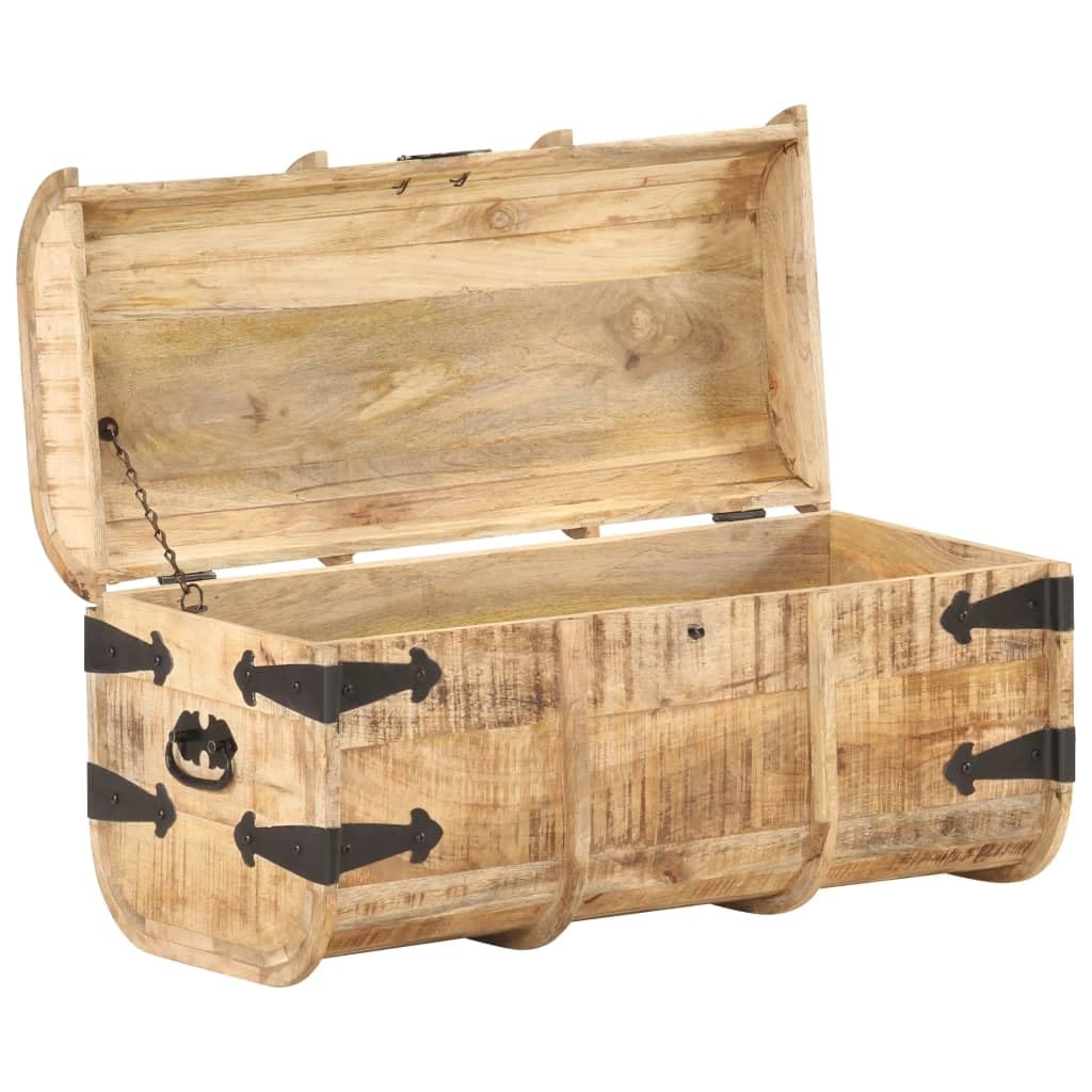 Juego de 2 baúles de madera maciza de mango