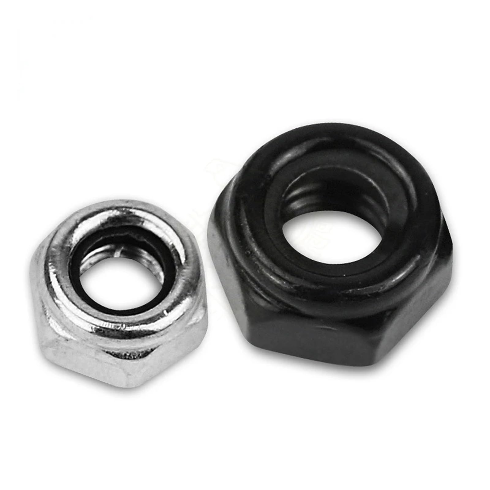 2/5/10/25 piezas M2 M2.5 M3 M4 M5 M6 M7 M8 M10-M16 DIN985 304 acero inoxidable negro hexagonal tuerca de bloqueo de inserción de nailon tuerca de seguridad Nylock autoblocante (Color : Black carbon s