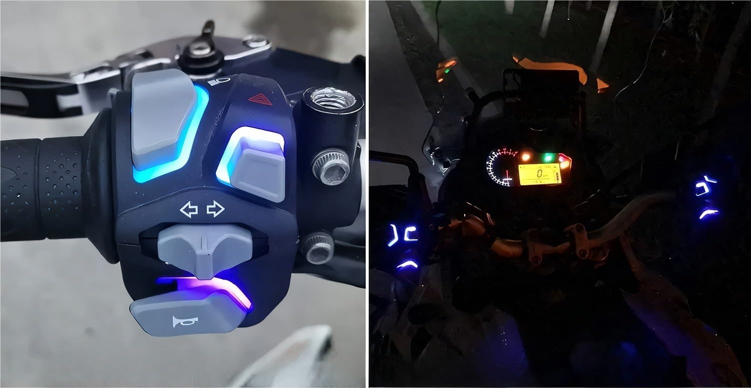 Przełączniki kierunkowskazów motocyklowych, przełącznik kierownicy, światło ostrzegawcze, kierunkowskaz lampy błyskowej, przycisk uruchamiania klaksonu z