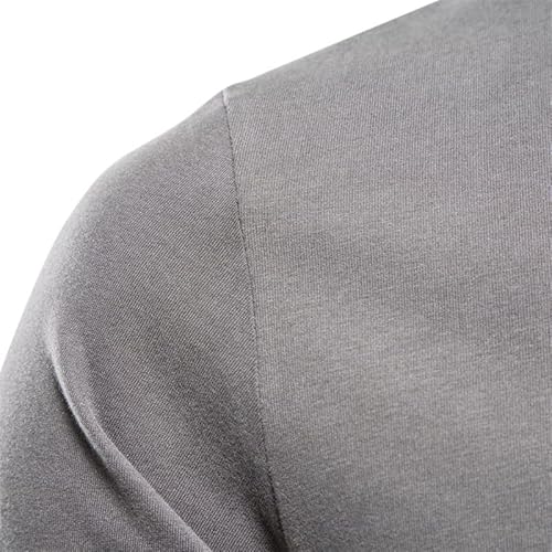 JMKEY Suéter masculino Casaco Suéter pulôver masculino de manga comprida, gola redonda, cor lisa, fu