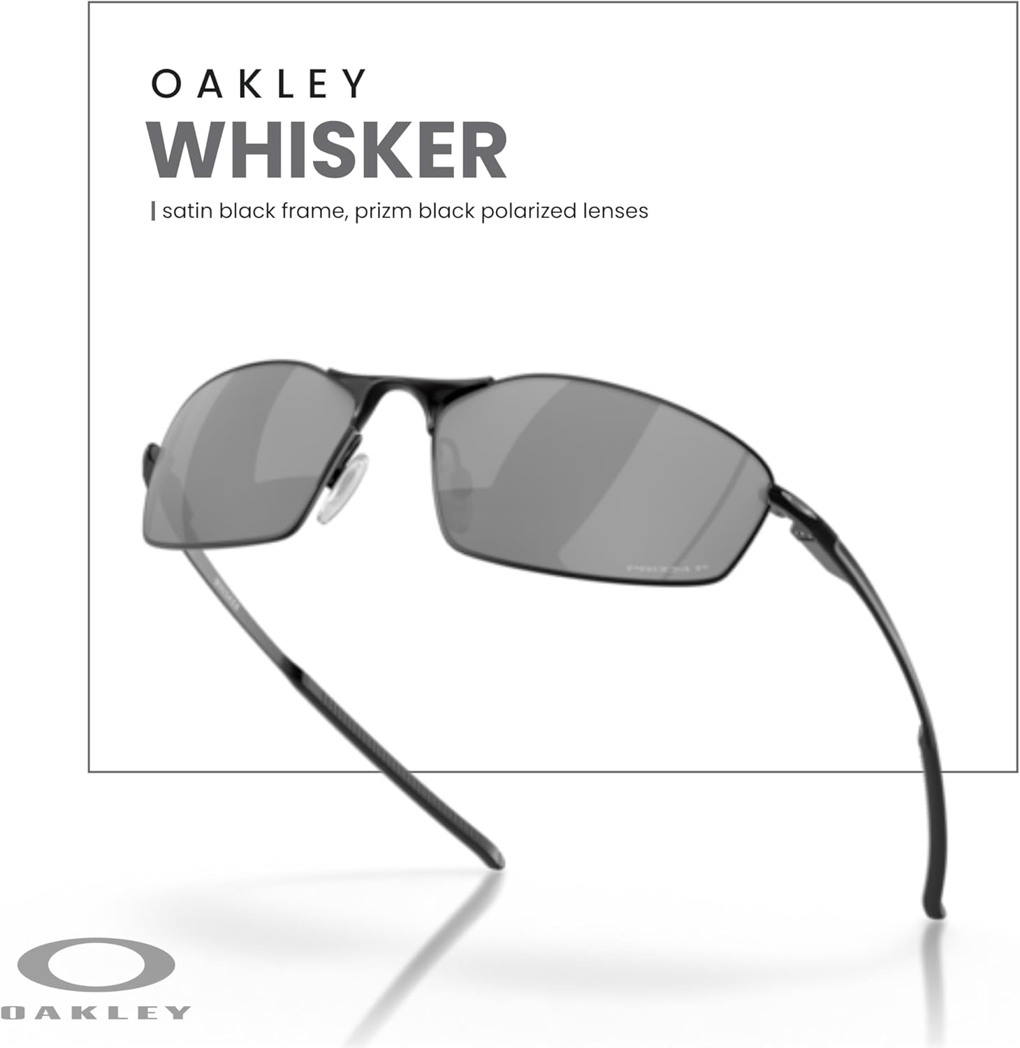 OAKLEY Whisker OO4141 Oval Sunglasses for Men+ Bundle Accessory Leash Kit, Microfiber Pouch