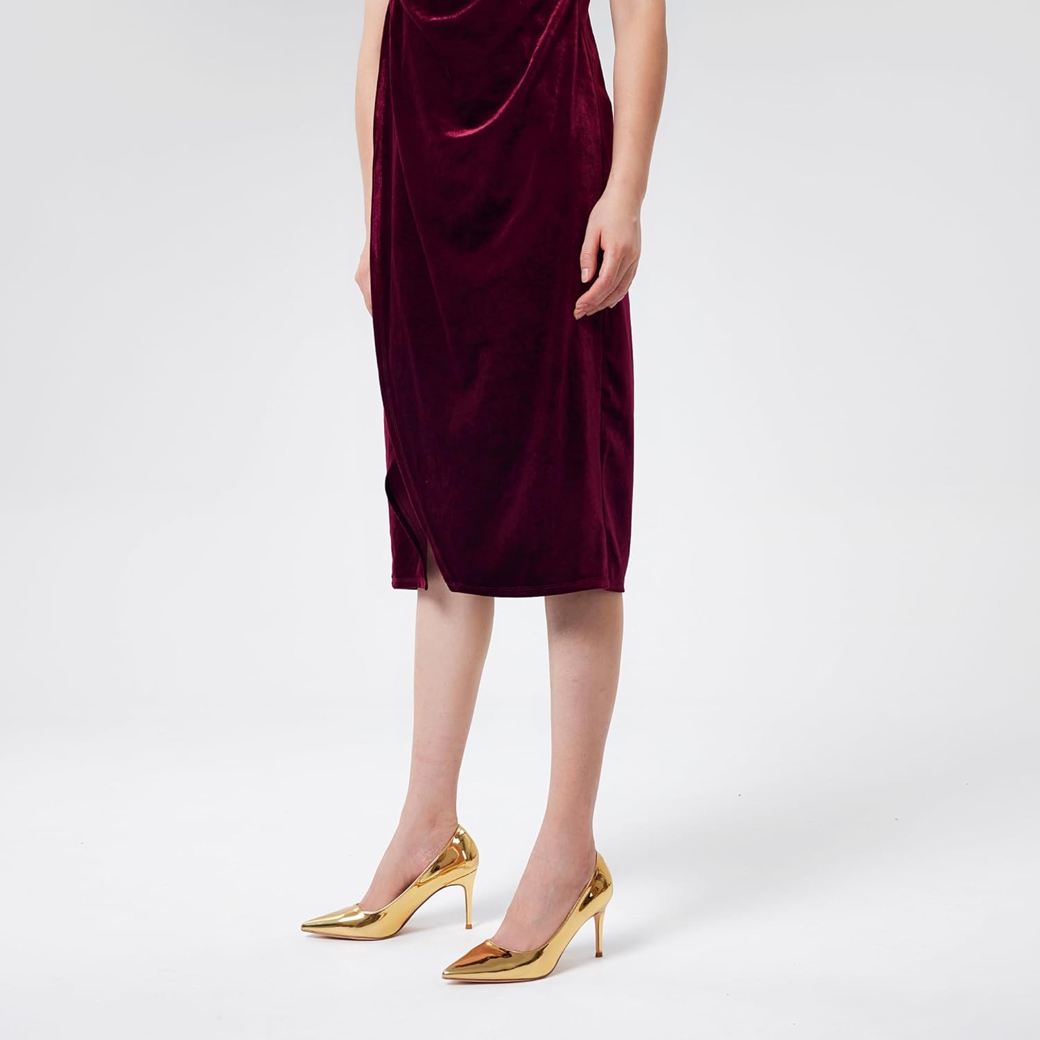 Elisabet Tang 3 in Classic Pointy Pull on Heeled Wedding Pumps - Comfortable Stiletto Closed Toe Dress Heels for Prom Work - Image 2