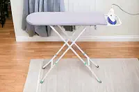Genérico Tábua de Passar Roupa Com Suporte para Ferro e 3 Regulagens de Altura - Madeira Ecológica - 90 cm x 34 cm x 90 cm