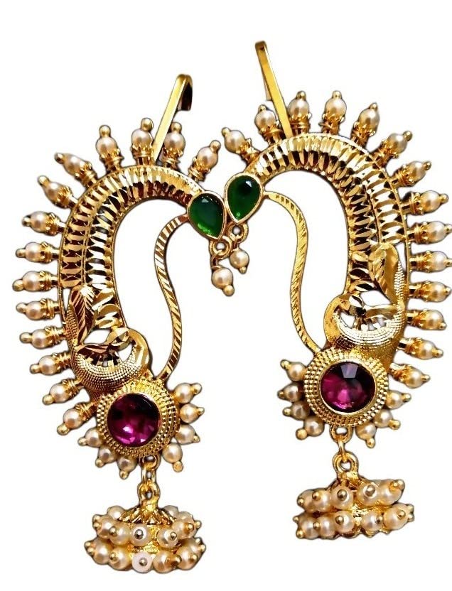 SWAMI Gold Plated Ear Cuff Jhumka with pearl For Women And Girls, free size (B09HL9CML2) Amazon Price History, Amazon Price Tracker
