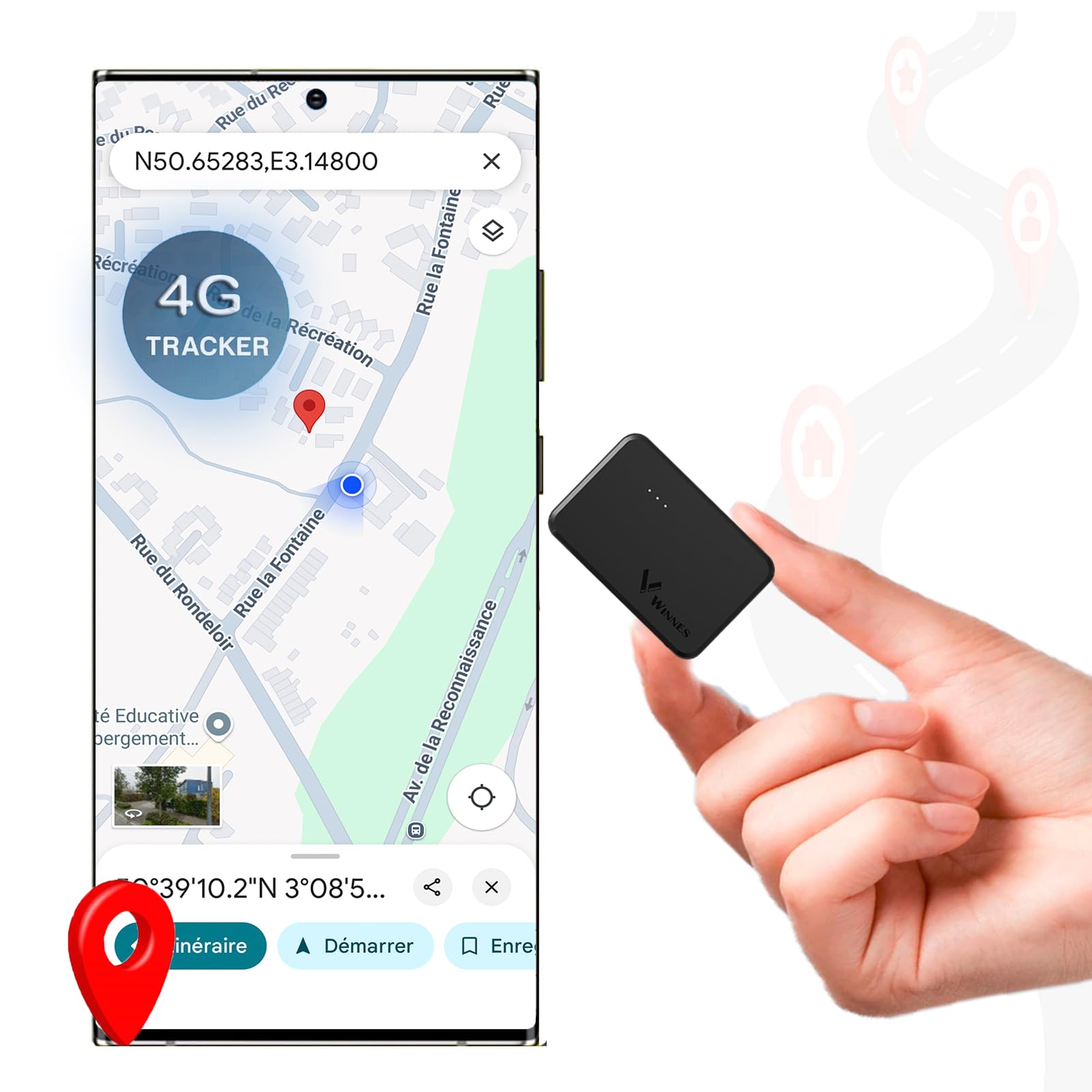 Micro Localizzatore per Auto Moto Bambini Nessuna SIM 60 Giorni di Standby GPS Tracker con APP Allarme Antifurto Tracciamento Globale in Tempo Reale GPS Tracker Nascosto Taiettoria storica Magnete