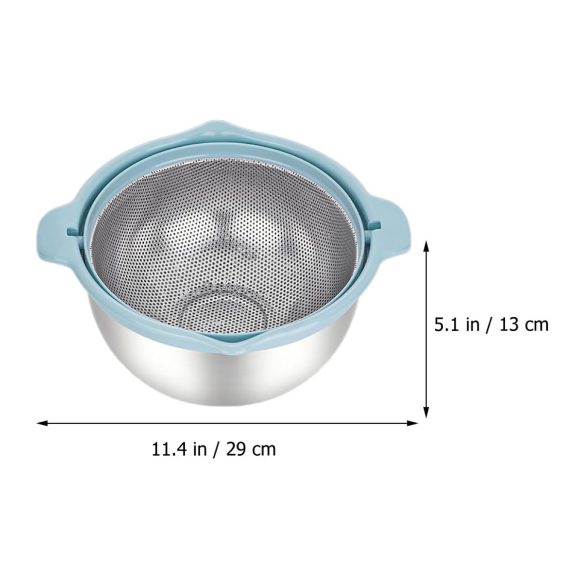 GALPADA Juego de Cesta Coladora de Cocina de Acero Inoxidable y Pp, Drenaje y Almacenamiento Multifuncional para Lavar Arroz y Frutas