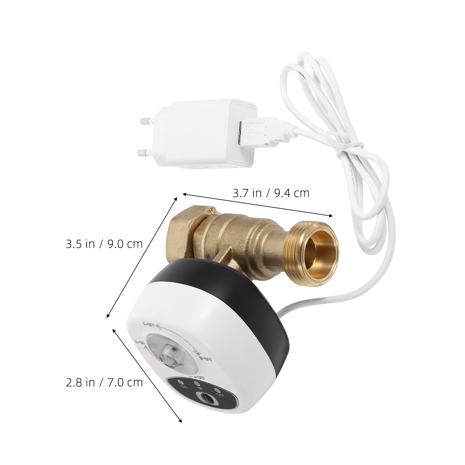 INOOMP Válvula de Bola Eléctrica Inteligente Wifi Dn25 con Temporizador y Alarma, Controlador de Rociadores para Sistema de Riego y Cierre Automático de Agua, Compatible Ac220,