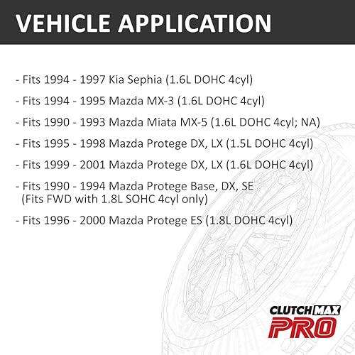 Miniatura 2 de ClutchMax PRO OEM Premium - Volante de embrague compatible con Kia Sephia 1994-1995 Mazda MX-3 1990-1993 Miata MX-5 1990-2001 Protege (CPFW167913-FW)