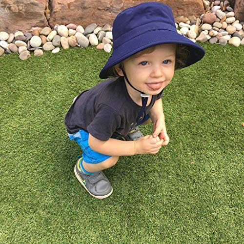 Baby Sun Hat Toddler Beach Swim Hats Upf 50+ Summer Bucket Hat Kids Infant Wide Brim Adjustable Sun Hat For Baby Boy Girls Navy #TOP6