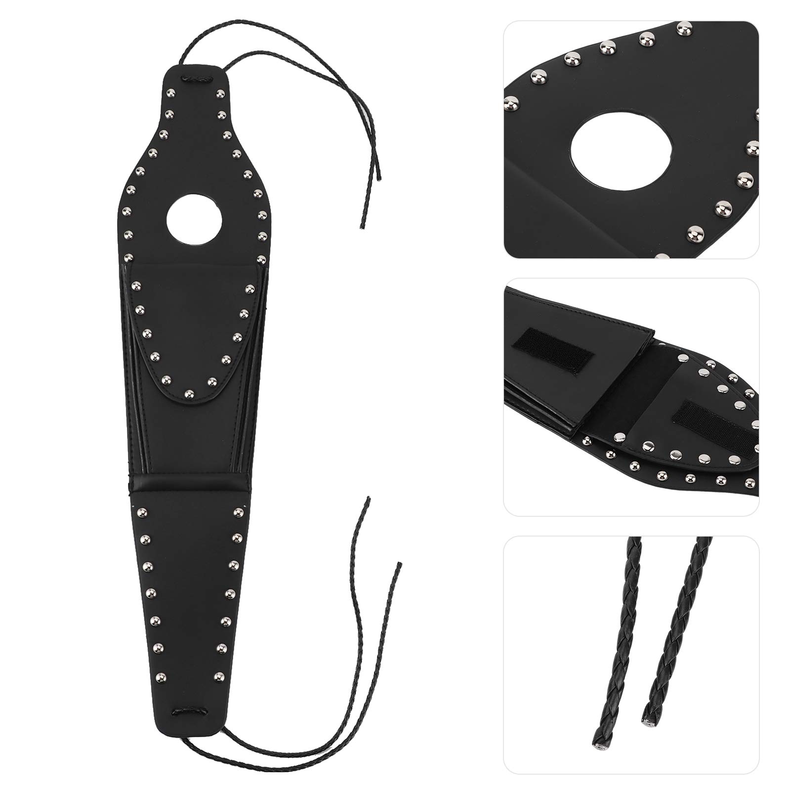Copri Serbatoio Moto in Pelle PU con Borsa - Rivetti Argentati - Compatibile con Modelli XL 883, 1200, 48