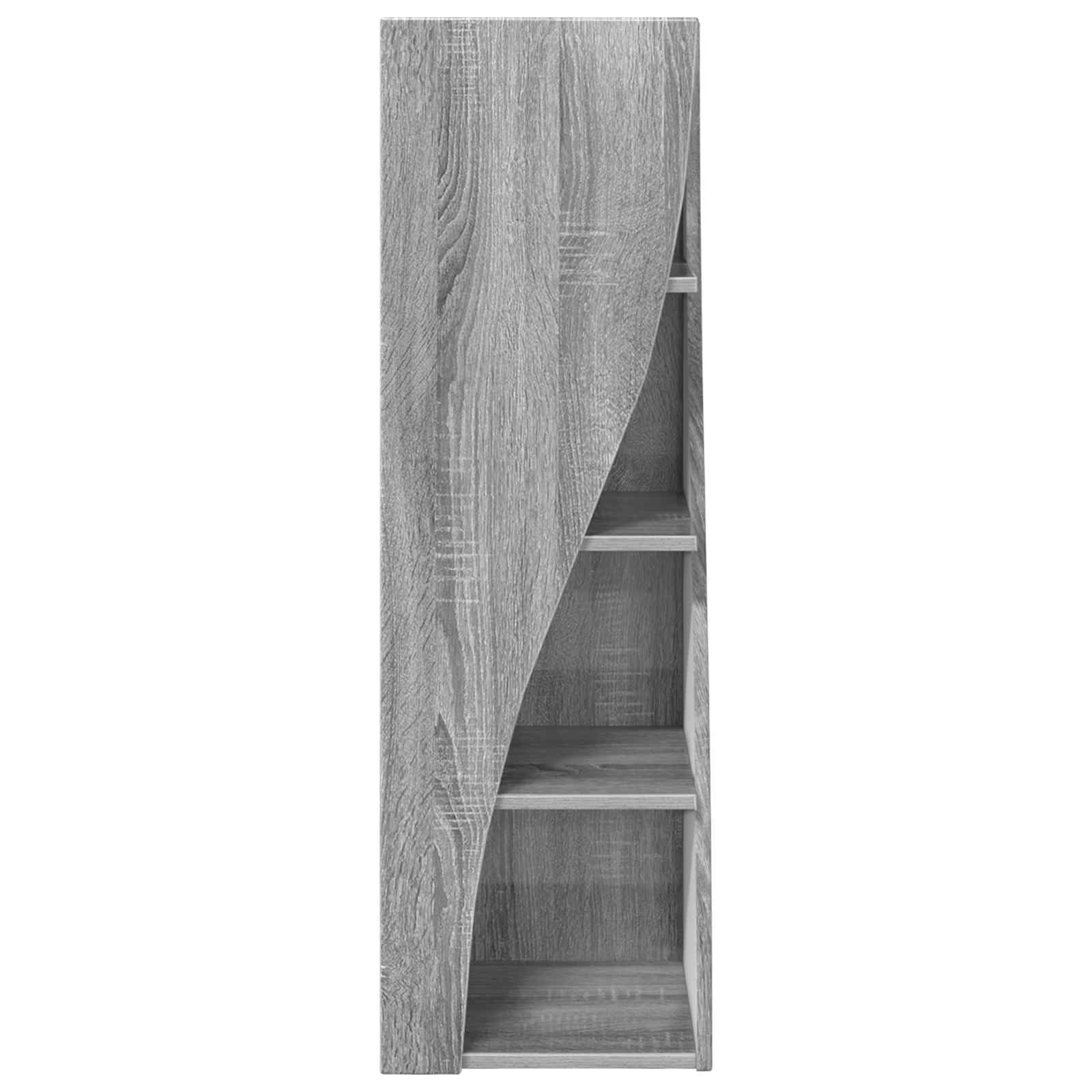 Eckschrank, 32 x 32 x 102 cm, technisches Holz, Sonoma-Grau