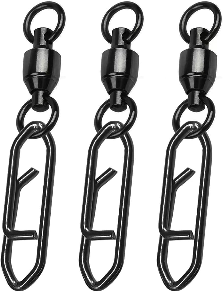 Snap Fishing Swivels Ball Bearing Swivel High Strength Fishing Swivels Saltwater Stainless Barrel Swivel for Freshwater Fishing