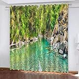 ⭐ Material: Las cortinas están de 100% poliéster. Se siente muy suave al tacto. Con el tejido flexible y los colores ricos, será la decoración ideal para su hogar.