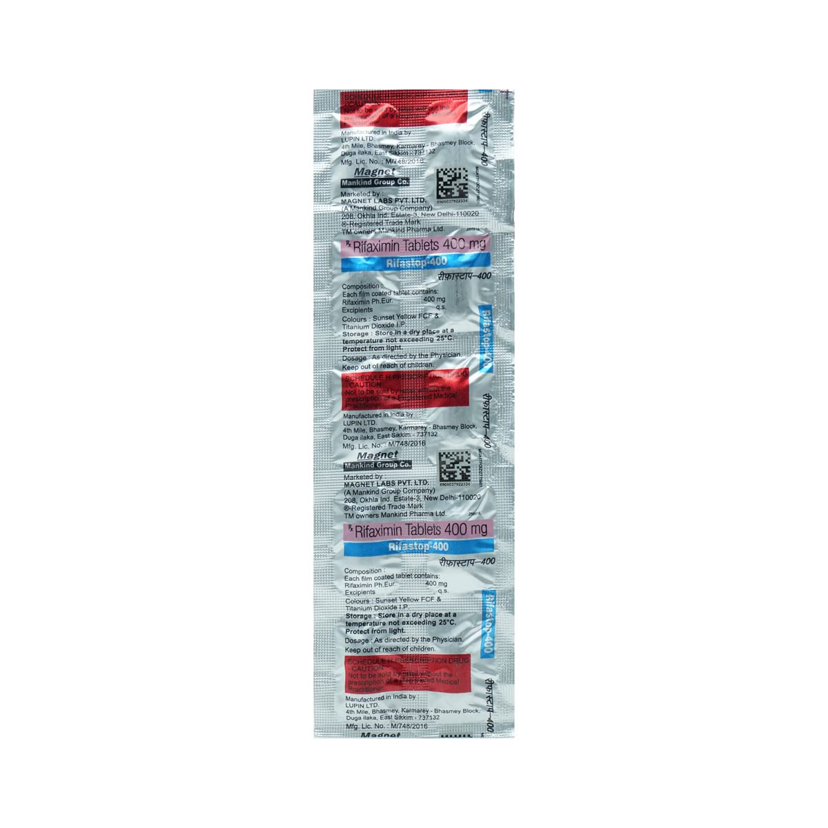 Rifastop 400 - Strip of 10 Tablets