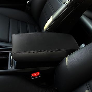 O SHI CAR Center Console Cover for Honda Civic 8th Gen Sedan 2006 2007 2008 2009 2010 2011,Microfiber Leather Armrest Covers,Customized Armrest Cover Leather Arm Rest Covering for Car,Black