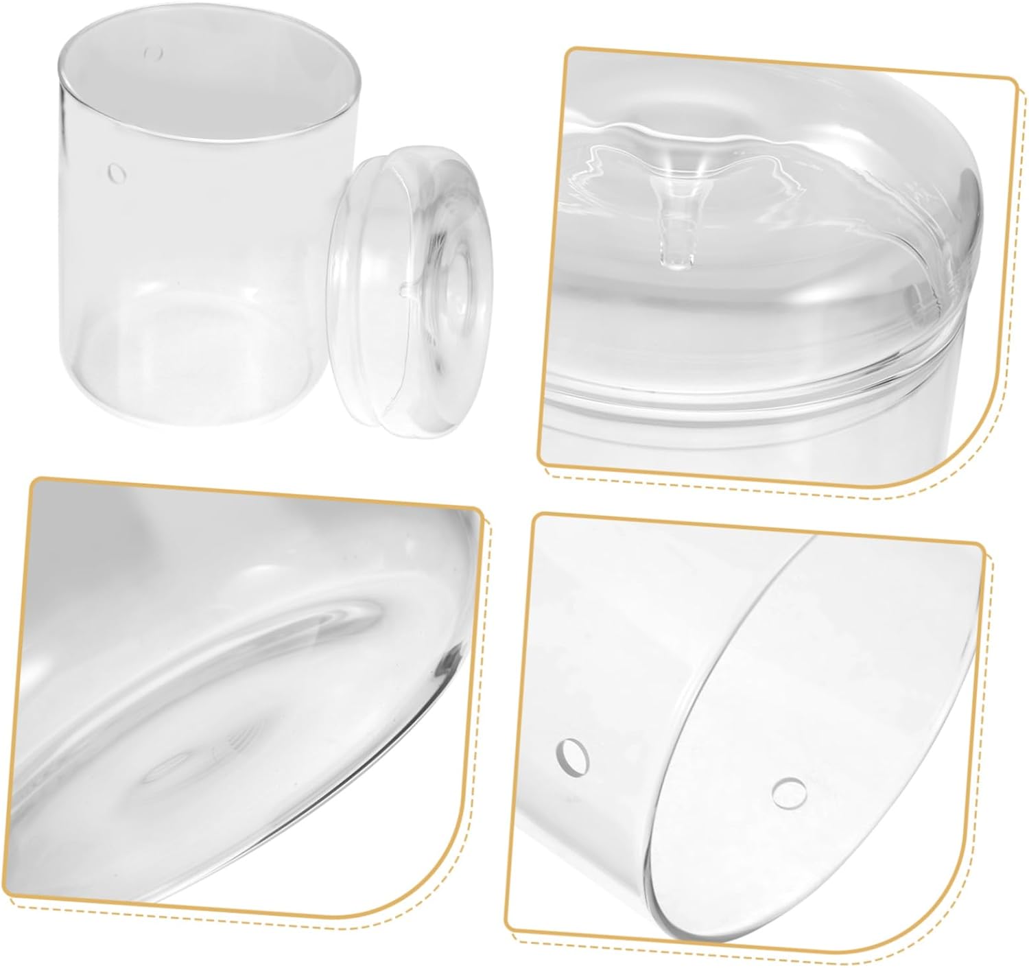 HEMOTON Glass Terrarium for Clear Plant Holder Elegant Moss Landscape Container Miniature Office Decor for Plant