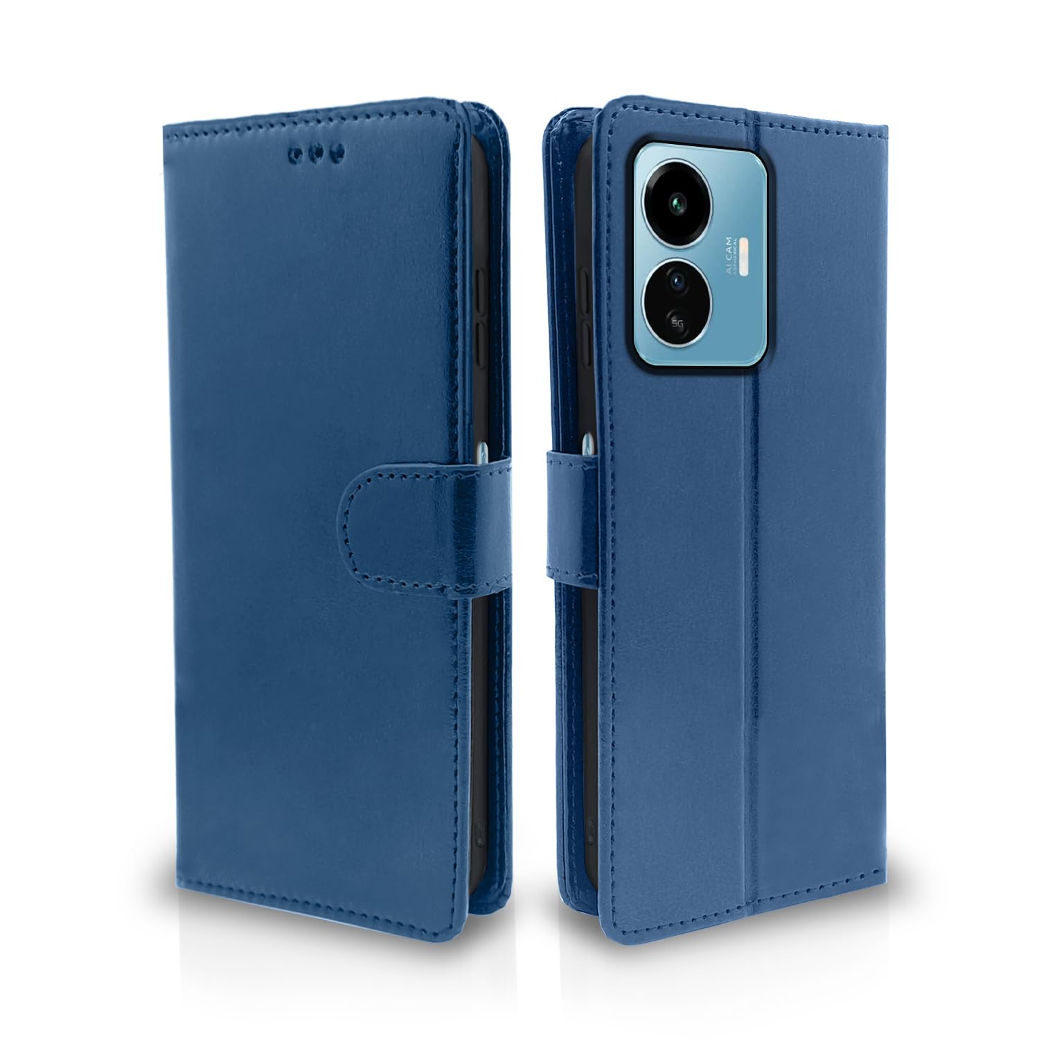 Pikkme iQoo Z6 Lite 5G Flip Case Leather Finish | Inside TPU with Card Pockets | Wallet Stand and Shock Proof | Magnetic Closing | Complete Protection Flip Cover for iQoo Z6 Lite 5G (Blue) (B0BGWT751V) Amazon Price History, Amazon Price Tracker