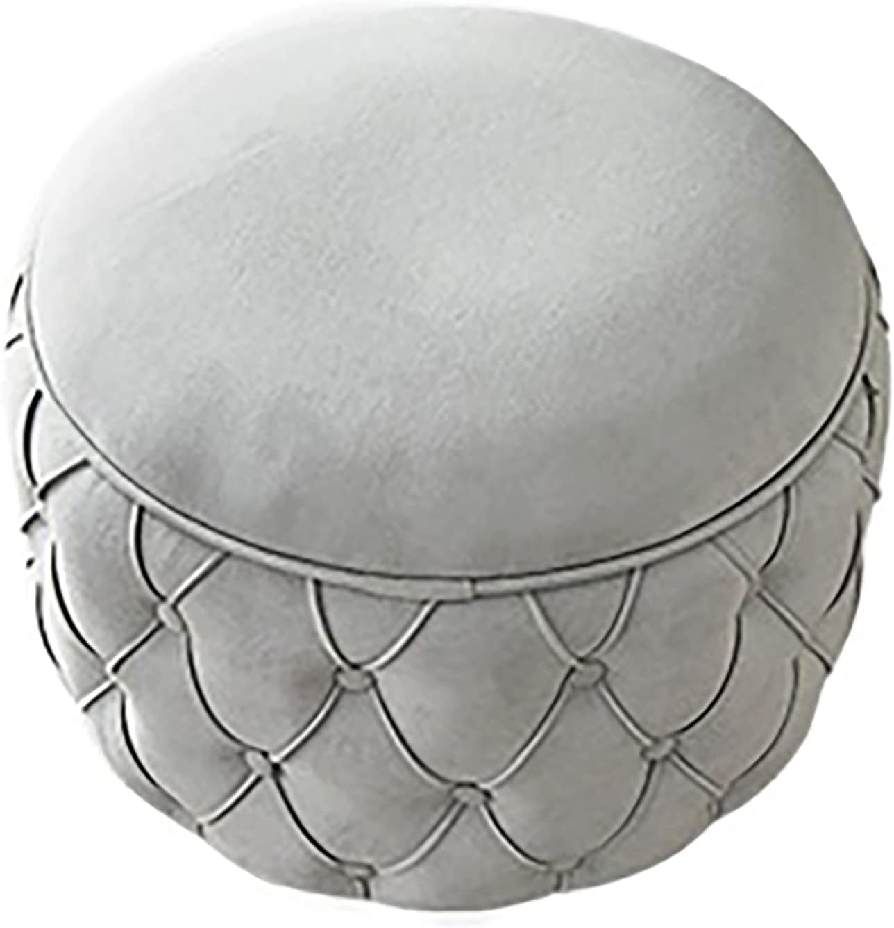 Tabouret de pied haut de gamme gris avec rangement 19x19x17