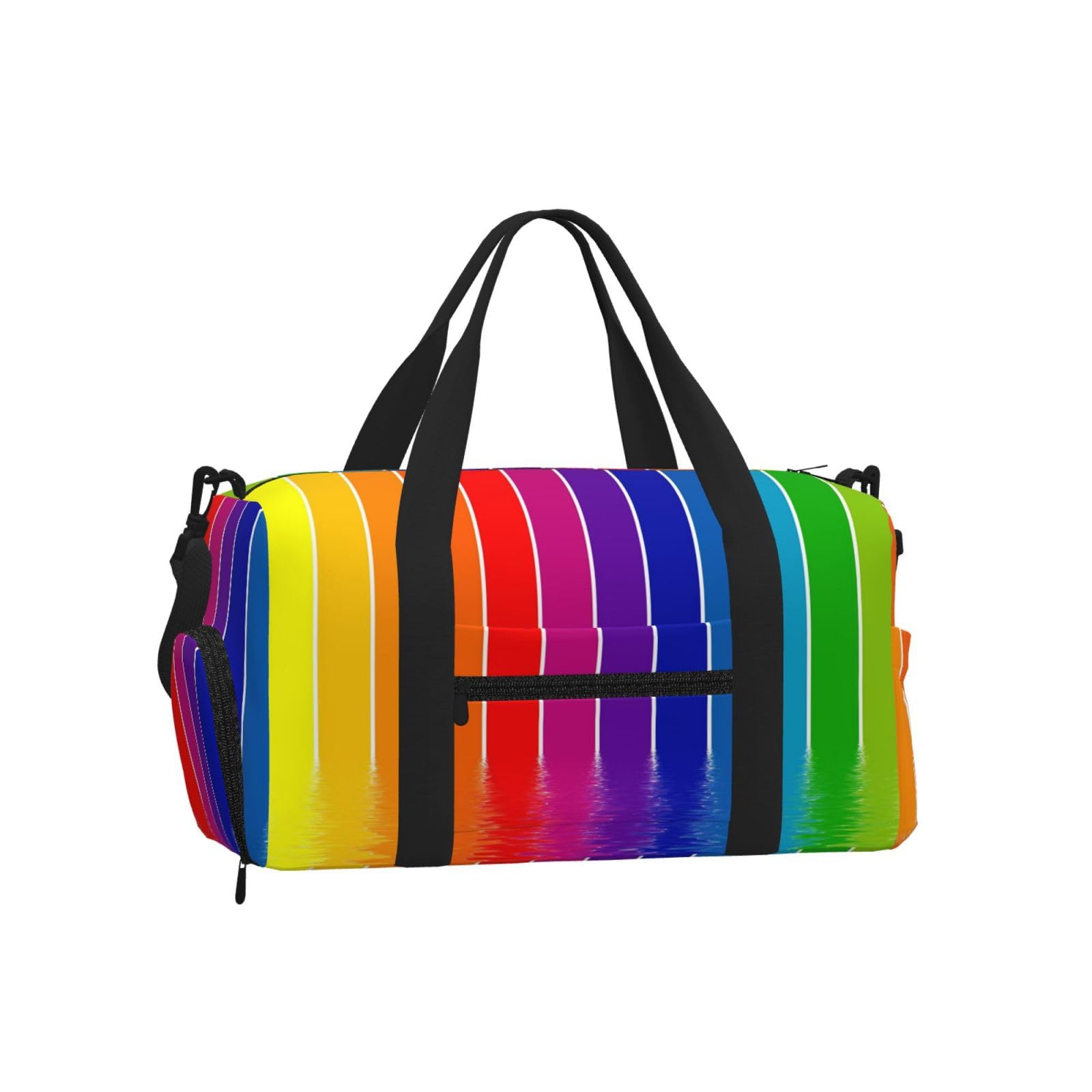 Tęczowe paski drukowane Ręczna torba sportowa crossbody Torba podróżna