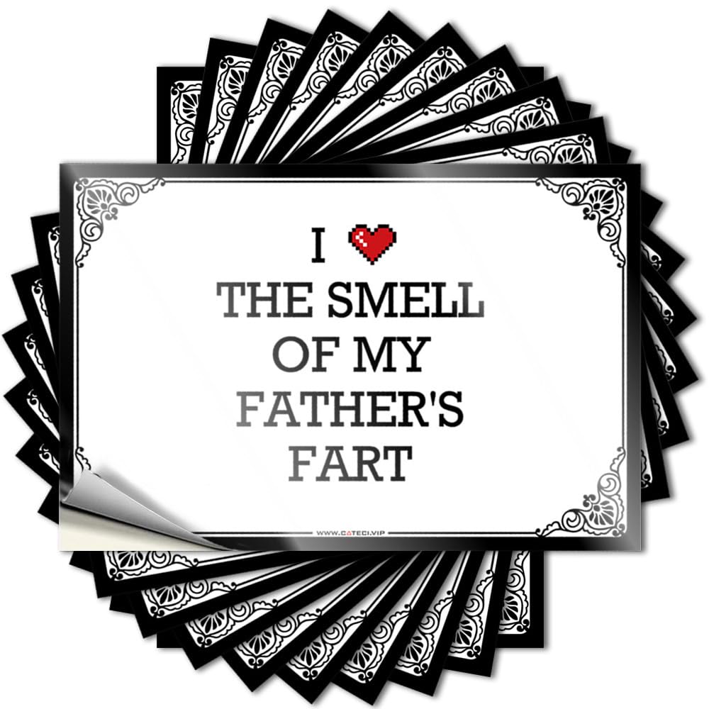 Stickers - Punk Bumper I Love The Smell of My Father's Fart for Adult Mens Office Decor(6X9CM)