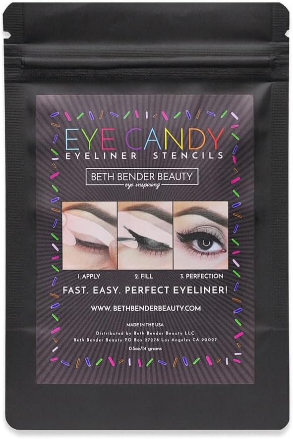 Eyeliner Stencils | Cat Eyeliner Stencil & Winged Eyeliner Tool | Made in USA & Created by Celebrity Makeup Artist | Reusable and Flexible Eyeliner Tape & Eyeshadow Tape (Pack of 1)