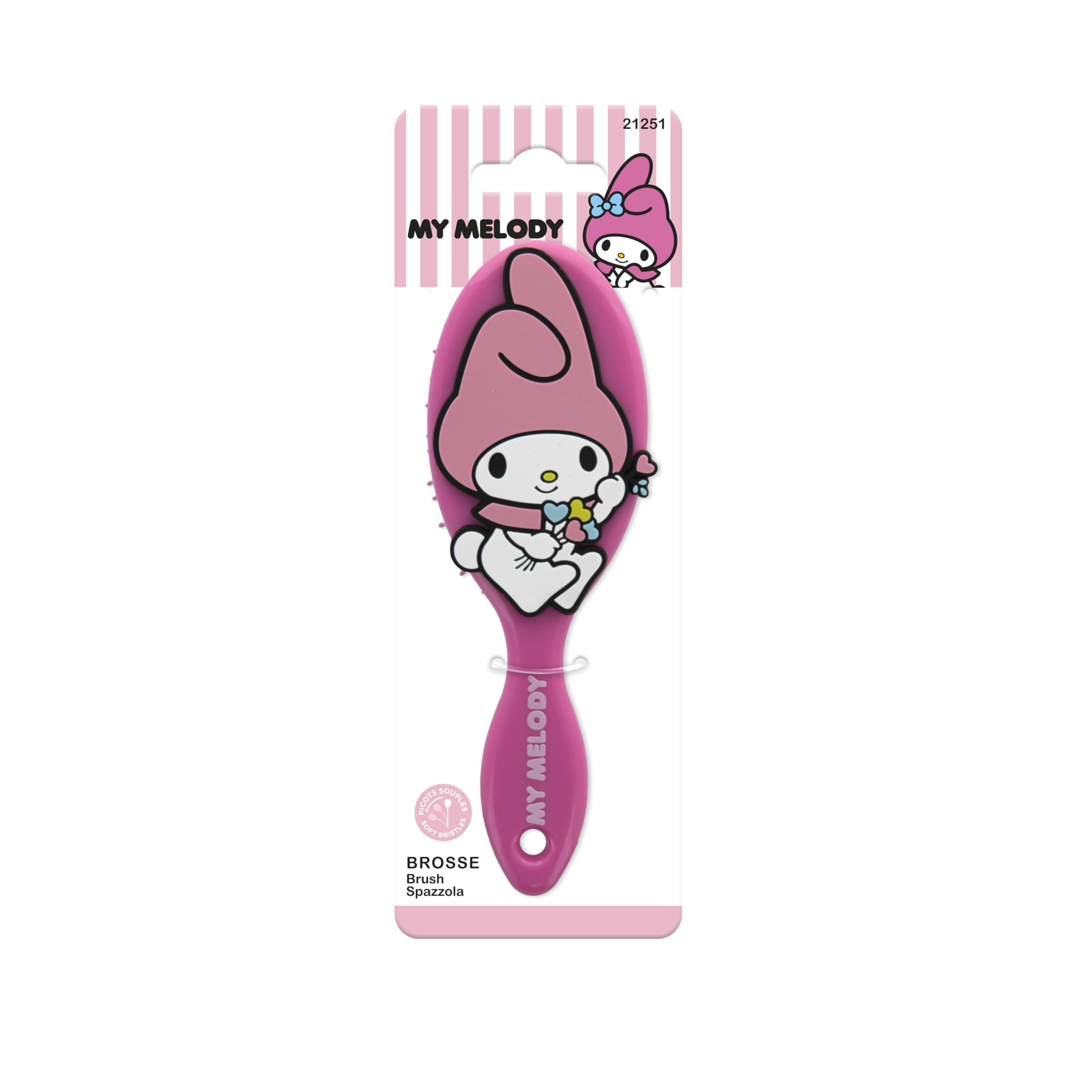 Hello Kitty - Gentle Detangling Hair Brush - Medium Size - My Melody - Official Sanrio Product