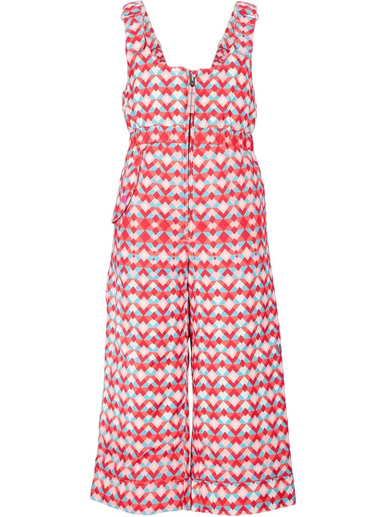 Red Obermeyer Snoverall Print Bib Pants (Toddler/Little Kid/Big Kid)