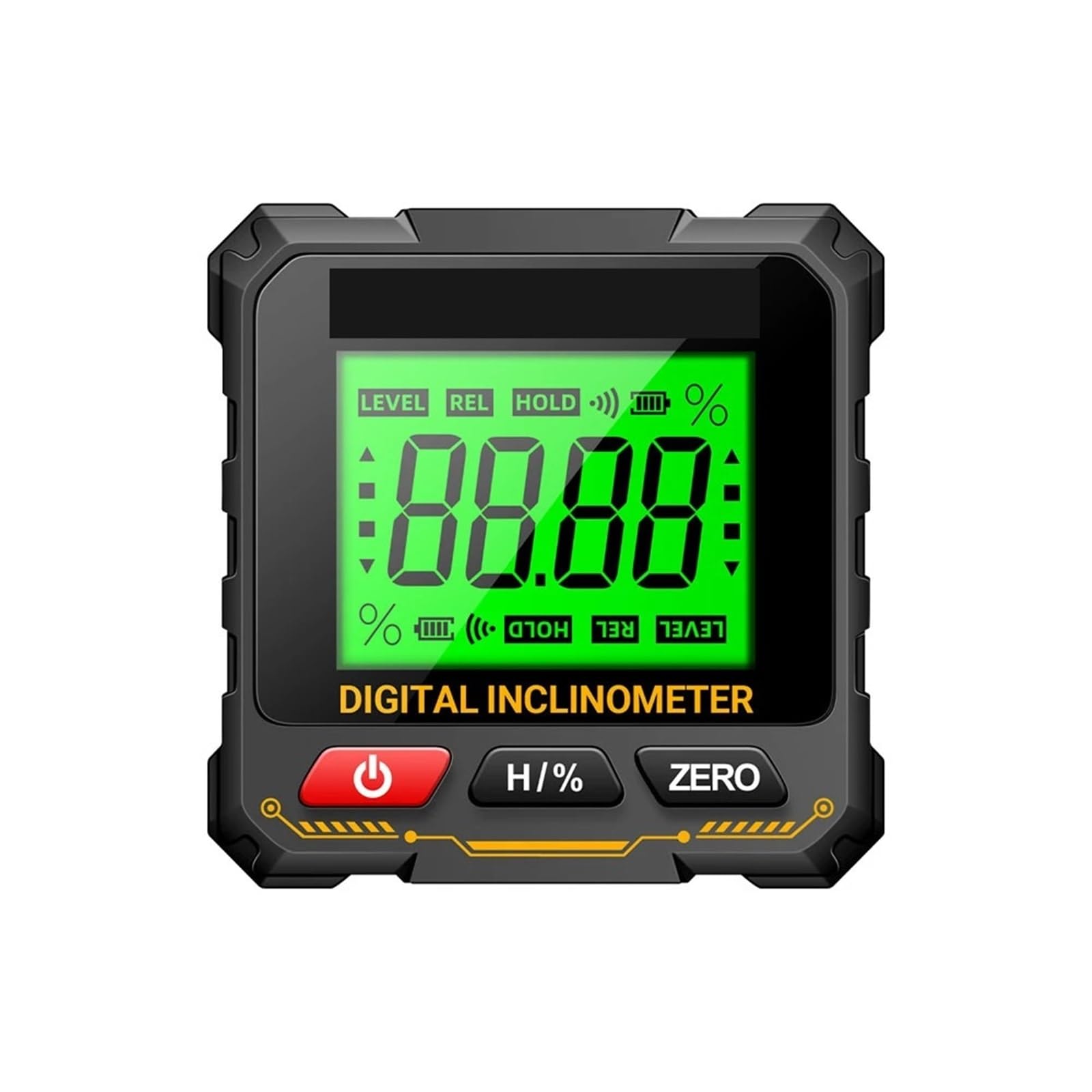 Bnvewr One Color Digital Angle Finder, Digital Angle Gauge Magnetic Protractor Inclinometer Level Finder Electronic Box With Backlight,Inclinometer