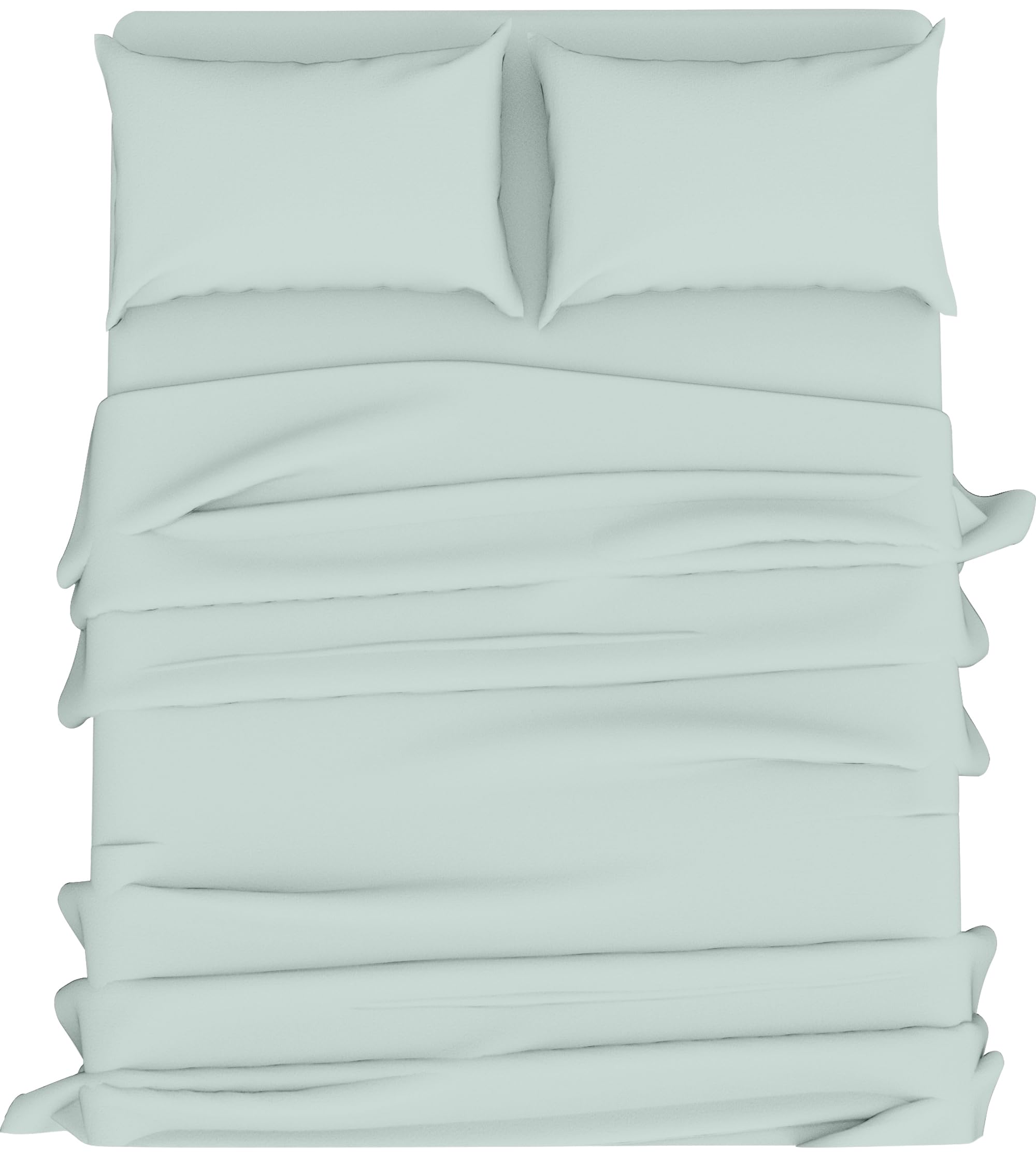 HOME ACE Poly Cotton Duck Egg King Size Sheet Set (Fitted Sheet + Flat Sheet + Pair of Pillow Cases) - Kingsize Bed Sheet Set - Polycotton King Size Bed Sheet - Bed Sheets Set King Size