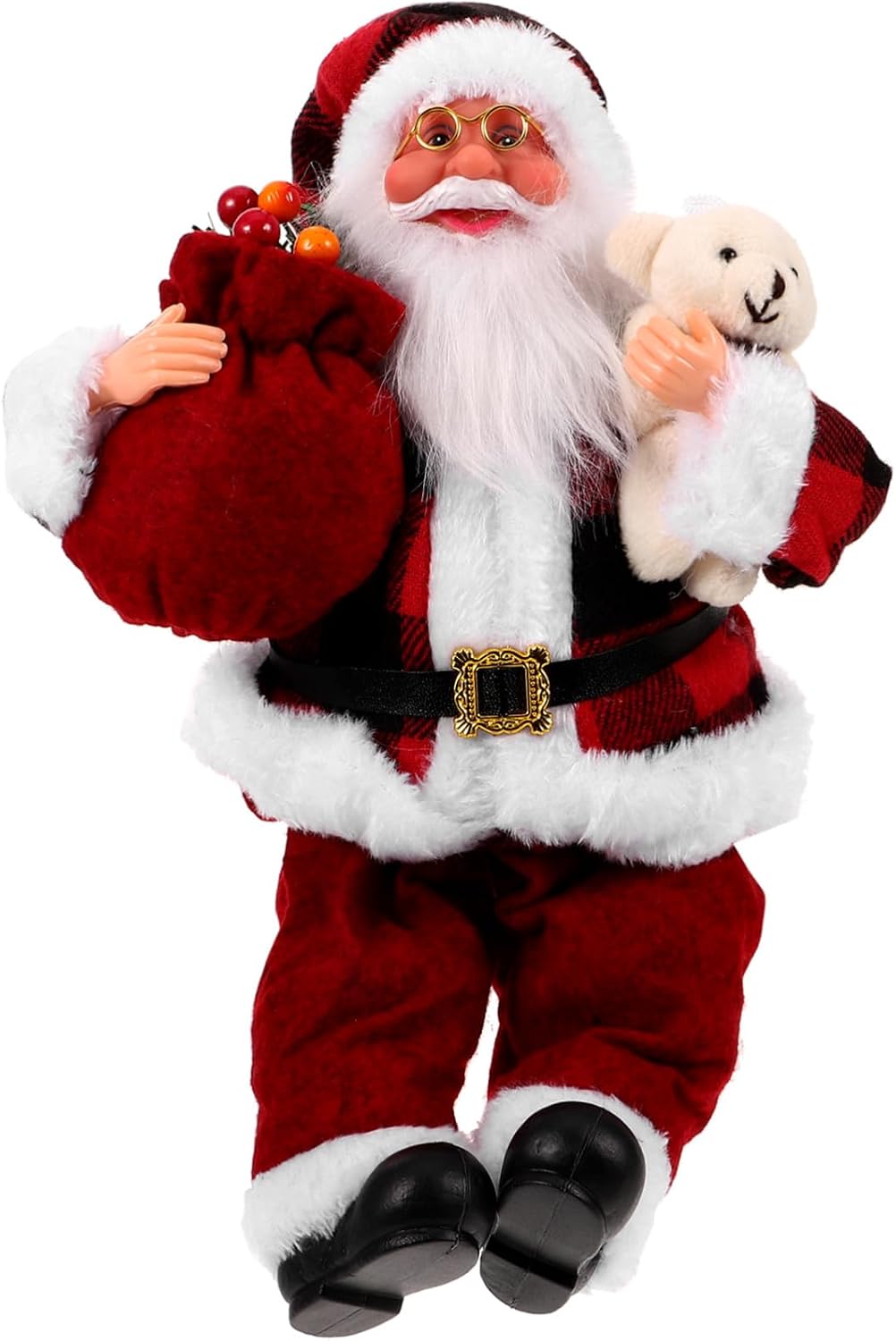 Standing Santa Claus Doll Christmas Decoration Doll Santa Figurine Ornament Xmas