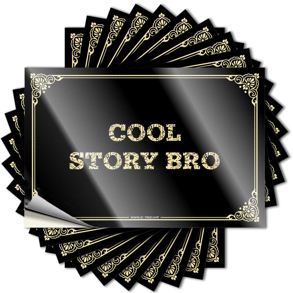 Cool Story Bro Funny Stuff Feminist - Tattoo Door Waterproof Decal(8X12CM)