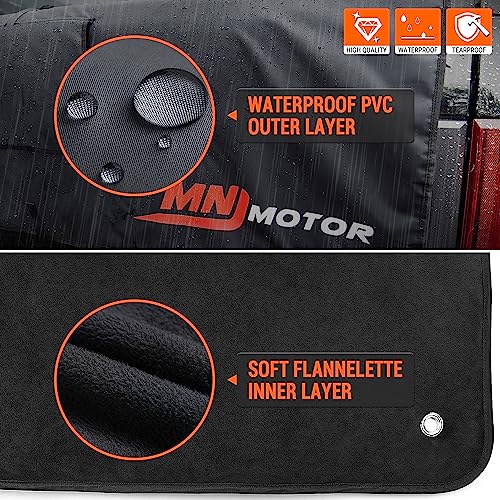 MNJ Motor Upgrade Curve Tailgate Pad for Mountain Bikes,Truck Tailgate Bicycle Protection Mat with Arc Concave Slots Bike Frame Straps Tool Pocket fit for Most Truck Carries Up to 6 Bikes - Thumbnail 3