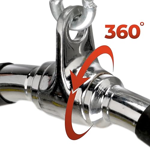 Miniatura 4 de Yes4All Agarre ancho Curl LAT Pull Down Bar Accesorios de goma HandgripsCurl BarPress Down para máquina de sistema de polea de cable