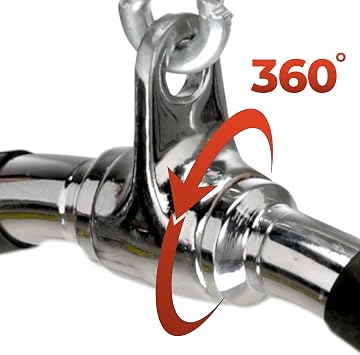 Yes4All Cable Attachment, Double D Handle, Single D Handle, Straight Bar, V-Shaped Press-Down Bar, Tricep Rope Pull-Down Bar, Gym Cable Attachment for Strength Training, Home Gym, Exercise