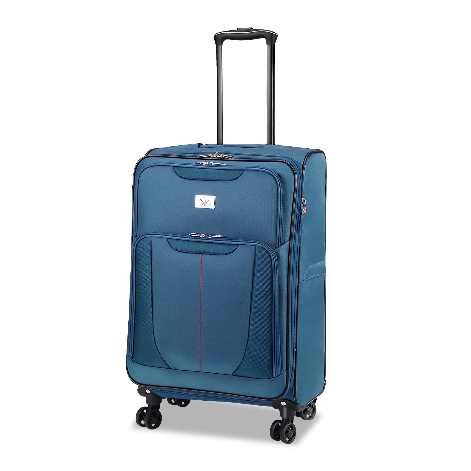 Photo 1 of Verdi 24 Inch Luggage – Expandable Durable Softside Lightweight Suitcase with 8-wheel Spinners Medium Checked-Size Bag teal 24 Inches teal