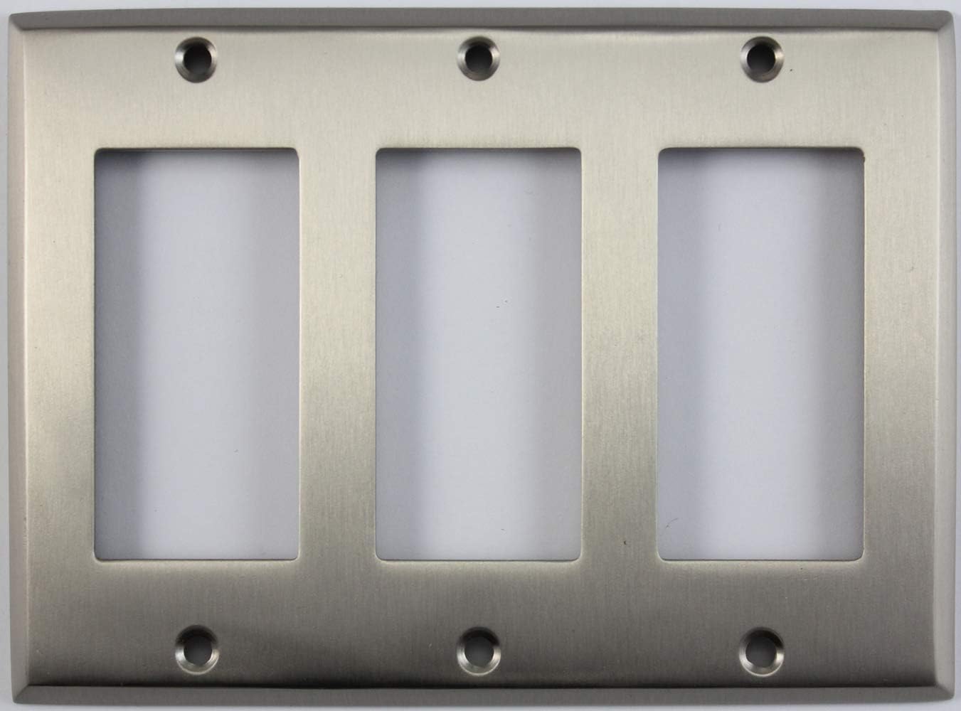 Satin Nickel 3 Gang GFI/Rocker Wall Plate