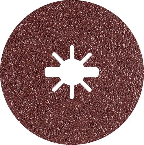 Image of Bosch 25x EXPERT R781 Prisma Ceramic X-LOCK Fibre Discs (for Steel, Stainless steel sheets, Ø 115 mm, Grit 36, Professional Accessory Small Angle Grinder)