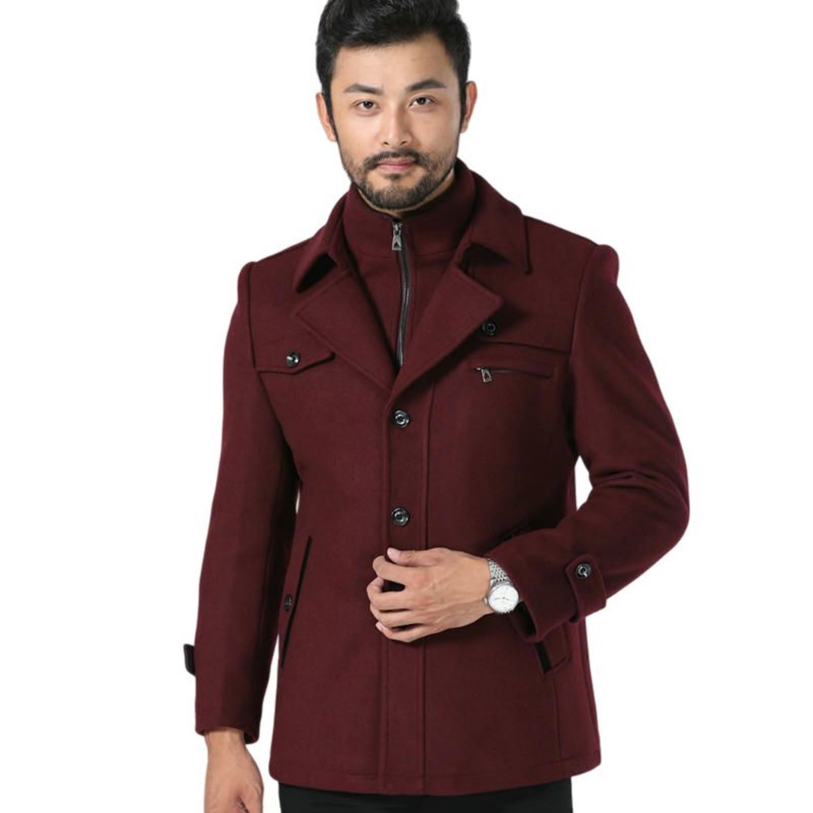 Trench da uomo Autunno Inverno Spesso Business Business Cappotto Trench