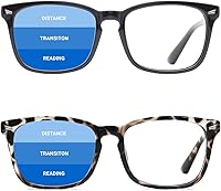 Vista 7 de TIJN Gafas de Lectura Progresivas Multifocales para Mujeres Anti Luz Azul Bloqueadoras de Lectura Vintage Cuadradas Nerd