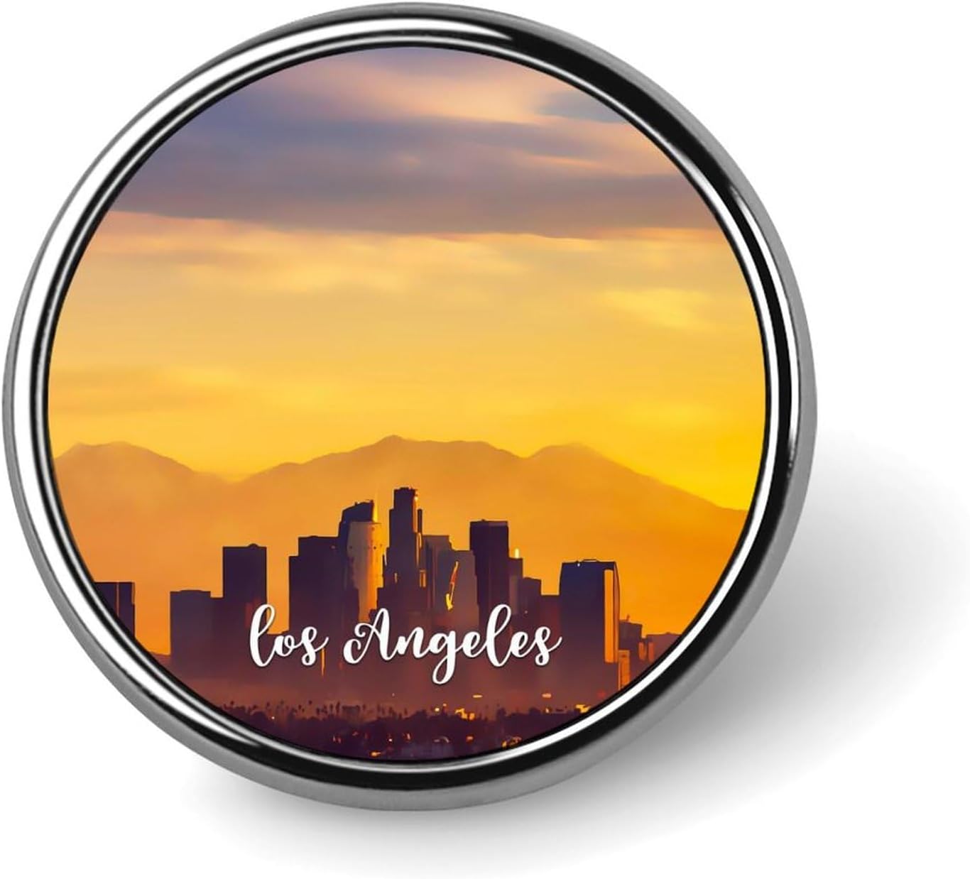 Enamel Pins Pieces Los Angeles Landscape Buttons For Jeans Travel Gift Landscape Jean Buttons New City Button Pins Funny Skyscrapers Skyline Building Pin Gift For Women Girls Mom Teacher