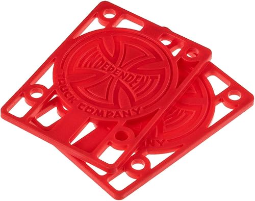 Independent Camiones Skateboard Risers 1/8" Rojo (Par) Riser Pads (Duro)