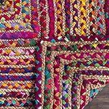 SAFAVIEH Area Rug 2x3 - Cape Cod Collection - Red & Multi, Handmade Jute & Cotton, Woven Braided Design (CAP202A)