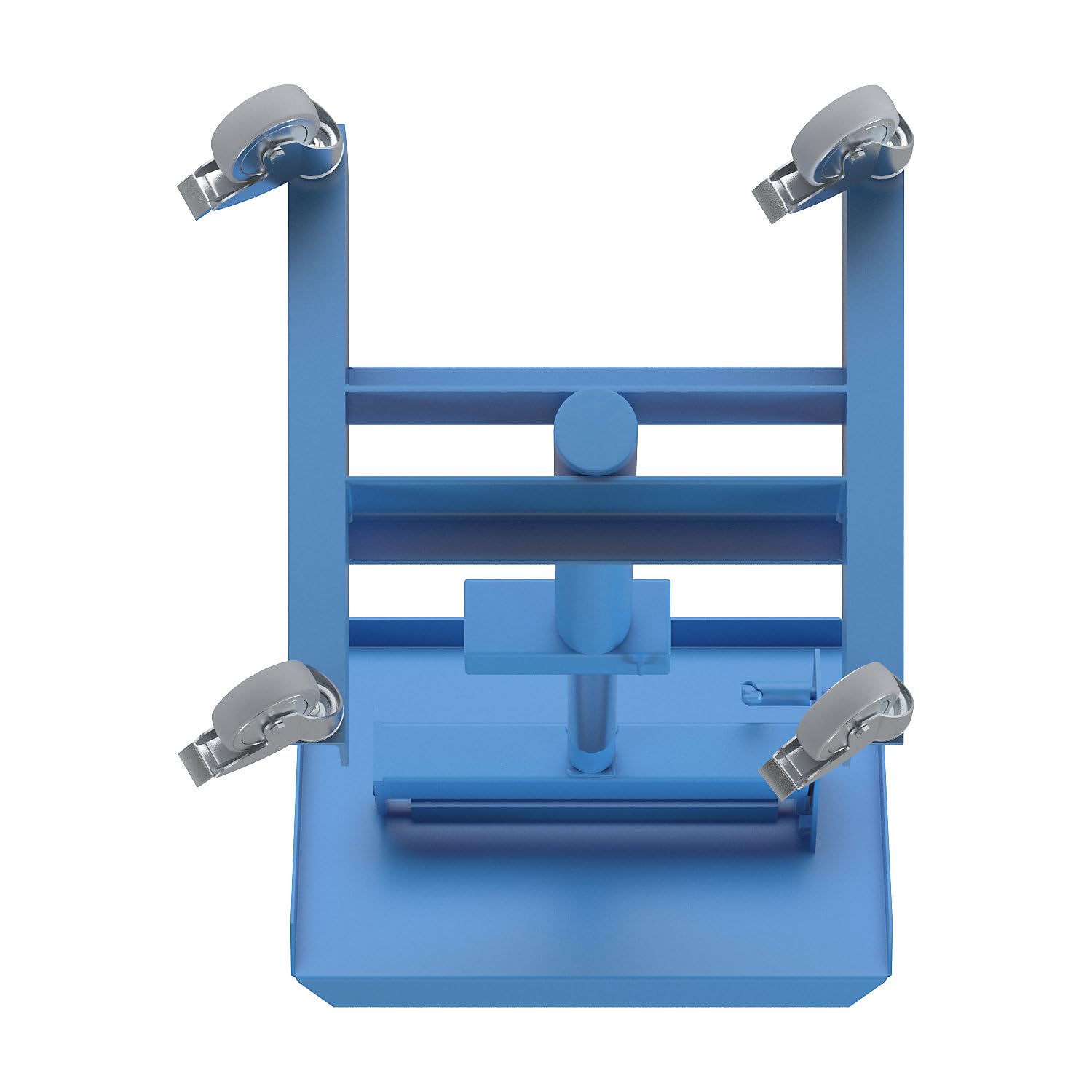 eurokraft | Materialständer | Tragfähigkeit 150 kg | fahrbar | Höhenverstellung ohne Last mit pneumatischer Fallbremse | Höhenverstellbereich 720-1070 mm