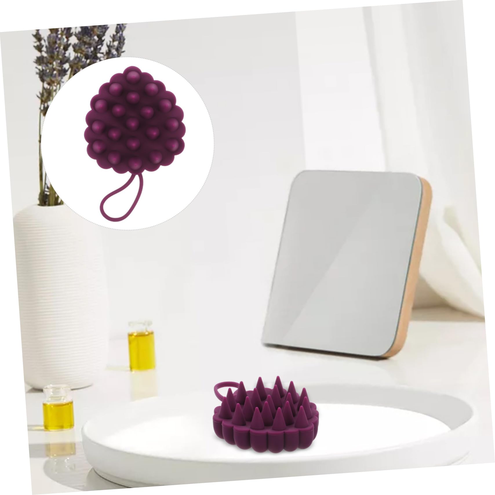 Healeved 3pezzi Spazzola Massaggiante Per Capelluto Silicone Morbido Esfoliante Per Shampoo Pulizia Profonda e Relax Muscolare Adatta Per Uomini e Donne Design Ergonomico e Sicuro
