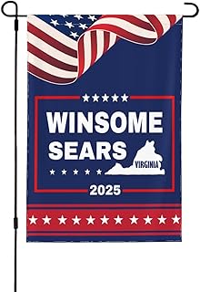 Winsome Sears 2025 Virginia Governor flag Election Republican 12x18 Double Side Yard Banner No Flagpole